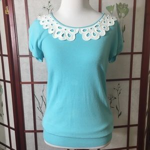 Lilly Pulitzer Women's Blue Cap Sleeve Sweater 💝